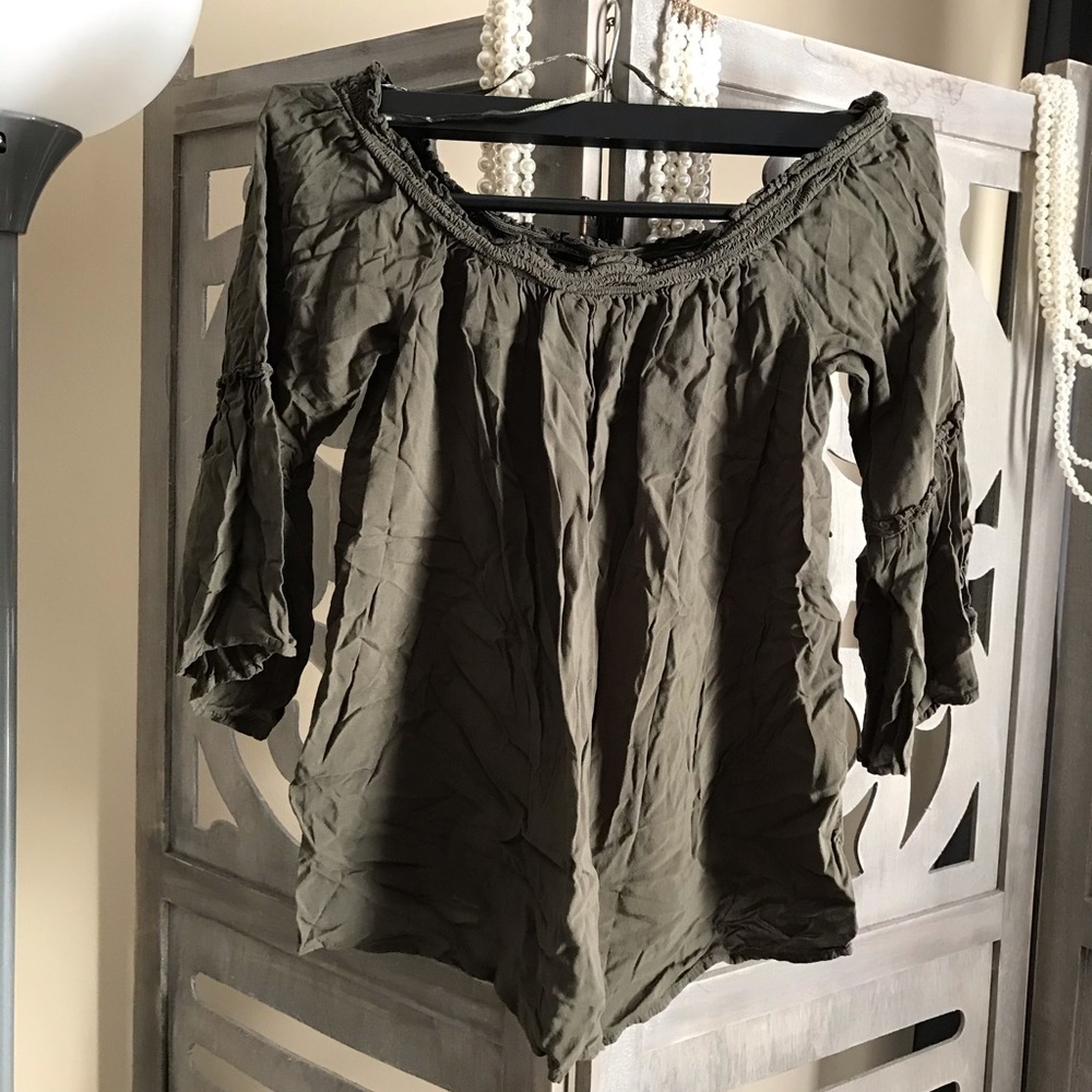 Cute lightweight off the shoulder blouse